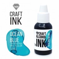 Алкогольные чернила Craft Alcohol INK,  Ocean Blue (Синий океан) (20мл)